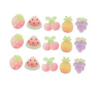 Ipetboom 15pcs Detachable Fruit Shoe Clips for DIY Shoe Charms with Grape Pineapple Strawberry Watermelon Cherry Easy Attach Buckle Accessories for School Parties and Outdoor Play