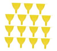 Ipetboom 15pcs Short Stem Plastic Laboratory Funnels Yellow Liquid Separating Funnels for Chemical Experiments Deform Resistant Labware Tools