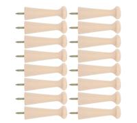 Ipetboom 16Pcs Solid Wood Coat Hooks with Screws, Rustic Natural Wood Shaker Pegs for Wall Mounted Hanging of Hats Towels Coats, Suitable for Entryway Bathroom Bedroom Storage and