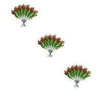 Ipetboom 18 pcs Artificial Chili Stem Faux Vegetable Branches Bright Realistic Pepper Bunch for Home Party Rustic Decor All Season Use