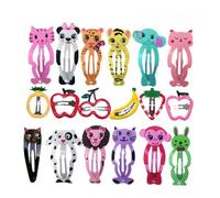 Ipetboom 18pcs Fruit Animal Hair Clips Girls Bobby Pins Bang Barrette Assorted Boys and Girls Accessories for Curly Hair Crazy Day
