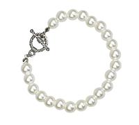 Ipetboom 1Pc Baroque Style Pearl Beaded Bracelet for Women Elegant White Charm Bracelet present for Parties Dances Everyday Wear Jewelry for Friends and Loved Ones