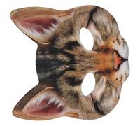 Ipetboom 1Pc Half Eyes for Halloween Costume Fun Cat Face Design for Masquerade Carnival and Banquet Events Unisex Tabby Cat Style Li Cat