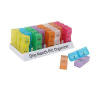 Ipetboom 1pc Medicine Storage Box Monthly Pill Holder One Month Pill Organizer Removable Medication Container Daily Portable Pill Organiser Day Medicine Kit for Case Medication Organizer Pp