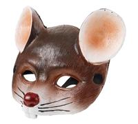 Ipetboom 1pc Mouse Mask for Adults Brown Cosplay Party Face Cover Lightweight Halloween Supplies Elegant Design for Carnival and Masquerade Events