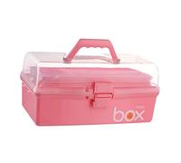 Ipetboom 1Pc Multi Household Medical Storage Box Portable Emergency Tool Case for Craft and Beauty Supplies Pink