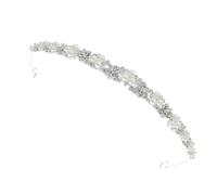 Ipetboom 1pc Pearl Headband Bridal Headbands Accessories Women Hair Hoop Adult Girls Pearl Rhinestone Headdress Birthday Small Bride Pearls Hairband Sparkle Head Band Silver Alloy