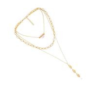 Ipetboom 1Pc Retro Baroque Pearl Clavicle Chain Necklace Three Layer Decorative Neck Ring for Women Elegant Neck Jewelry for Parties Festive Occasions for Loved Ones