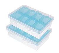 Ipetboom 1set Portable Double Medicine Organizer Storage Case Dust and Moisture Pill Box Convenient Travel Container for Medications and Supplements 2pcs