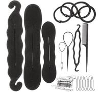 Ipetboom 1set Portable Hair Braiding Tools Bun Maker Kit for Women Easy Hair Styling Accessories for Messy Buns Twisting and Elegant Updos for Home Parties and Special Occasions