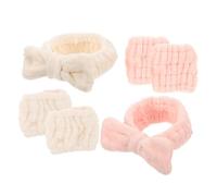 Ipetboom 1set Spa Headbands and Wristbands for Women Reusable Makeup Headbands for Washing and Sports Soft and Elastic Design for Comfortable Wear Powder
