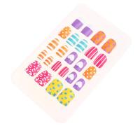 Ipetboom 2 Boxes Detachable Fake Nails for, Non-Toxic Environmental-Friendly Artificial Fingernails Jelly Glue, Colorful Manicures Suitable for Nail Art