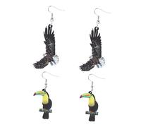 Ipetboom 2 Pairs Bird Pattern Earrings for Cute Ear Drops Fashionable Ear Accessories for Parties and Dances Safe and Easy to Wear present for
