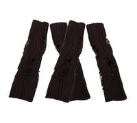 Ipetboom 2 Pairs Fingerless Arm Warmers for Women Soft Knitted Long Sleeve Mittens with Breathable Open Finger Design Cozy Stretchy Knit Gloves for Autumn Winter Fingerless Hand Warmers