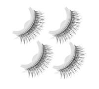 Ipetboom 2 Pairs Self-adhesive False Eyelashes for Women Natural Look Lightweight Makeup Lashes with Reusable Design for Party Eye Decors and Daily Wear