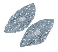 Ipetboom 2 Pairs Thickened Washable Cotton Shoe Covers for Men and Women Wear Resisting Non Slip Overshoes Breathable Indoor Dustproof Foot Covers Green