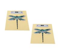 Ipetboom 2 Pcs Dragonfly Guitar Headstock Decals Removable Headstock Ornament Stickers with Side Panel Inlay for Acoustic Bass Electric Guitar Accessories