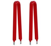 Ipetboom 2 Pcs Fuse Puller Extraction Tools Portable Precision Operation Red Pvc Stainless Steel Mini Fuse Remover Tool on The Go Repairs