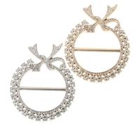 Ipetboom 2 Pcs Metal Scarf Buckles Elegant Alloy Ring Clips for Dress Corners Simple Stylish Neckerchief Clasps Easy to Use Fashion Shirt Buckles for Women