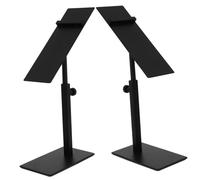 Ipetboom 2 Pcs Shoe Rack Shoe Display Stand Black Shoe-rack Shoe Storage Rack Shoe Stand Risers Shoe Display Rack for Shop Retail Shoe Display Stand Shoes Rack Racks Simple Stainless Steel