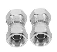 Ipetboom 2 Pcs Stainless Steel Hydraulic Female to Female Equal Swivel Joint Adapters Bsp Air Tool Fittings Connectors for Industrial Agricultural Construction Equipment