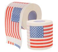 Ipetboom 2 Rolls American Flag Toilet Paper USA Flag Bathroom Tissue Roll Independence Day 4th of July Party Favors Novelty Cocktail Napkins American Flags