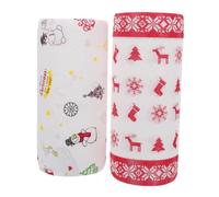 Ipetboom 2 Rolls Christmas Design Disposable Food Wrap Paper Grease Paper Liner for Snacks Picnics Safe Healthy Kitchen Essential for Food Wrapping Decoration