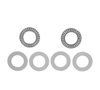 Ipetboom 2 Set Needle Roller Bearings for Machine Tools and Pumps, Silver Bearing Steel, Compact Size 4.30x4.30x0.20cm, High Precision Uniform Contact for Industrial and Mechanical