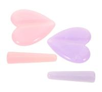 Ipetboom 2 Sets Acrylic Heart Shape Nail Bending Mold Matte Arc Surface, Artistic Embossed Nail Design Frame Tool for Festival Decoration and Manual Production