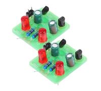 Ipetboom 2 Sets DIY Soldering Practice Board Set with Flashing LED Module for Beginners Oscillation Mode Electronics Projects Kit for Skill Development and Educational Use
