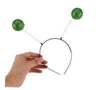 Ipetboom 2 Sets Green Masquerade Headwear with Glitter Ball Boppers Lightweight Antenna Headbands for Dress Up Parties and Costume Accessories