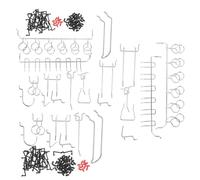 Ipetboom 2 Sets Metal Pegboard Hooks with Small Foot Caps Iron Hooks for Garage Storage and Kitchen Organizer, Compatible with Peg Board for Tool Display and Wall Hanging