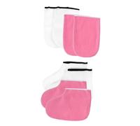 Ipetboom 2 Sets Wax Therapy Gloves and Foot Covers for Manicure and Pedicure Tightness Heat Resistant Material Dead Skin Removal for Hand and Foot Care
