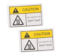 Ipetboom 2 Sheets Caution Hot Surface Warning Labels Self-Adhesive Stickers for Mechanical Equipment Safety High Temperature Warning Decals Prevent Accidents Industrial and Household Use