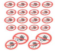 Ipetboom 20 Pcs Adhesive No Entrance Warning Sign Stickers Self-adhesive Pvc Easy to Apply Or Remove Black White Red Safety Labels for Factories and Places with Dangerous Equipment