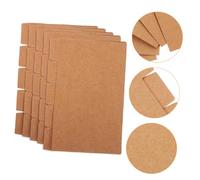 Ipetboom 20 Sets Kraft Paper Index Card Binder Tabs Oxford File Dividers with Portable Subject Tabs for Office School Notebook Organization and Document Sorting