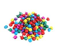 Ipetboom 200pcs Colorful Mini Jingle Bells with Round Hanger for DIY Bracelet Anklets Necklace Knitting Jewelry Making Crafts Little Bells for Christmas Holiday Decorations