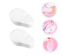 Ipetboom 200Pcs Comfortable Mango Shaped Eye Pads Breathable Convenient Eye Paper Lightweight Oval Cotton Patches for Moisture Absorption and Dark Relief