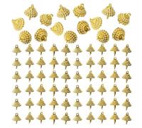 Ipetboom 200PCS DIY Christmas Ornament Caps Golden Replacement Hangers for Porcelain Ceramic Glass Decorations Easy Repair Tops for Tree Baubles Quick Festive Upgrade and Creative Hanging