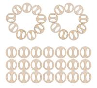 Ipetboom 200Pcs Hollow Removable Wooden Pom Pom Buttons for Hats, DIY Knitting Accessories Fasteners, Hat Making Tools Suitable for Beanies and Crochet Caps