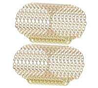 Ipetboom 20pcs Alloy O-Link Bracelet Chains with Ot Toggle Clasp Fashion Jewelry for Women DIY Crafts Lightweight Chic Gold Tone Accessories for Making