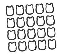 Ipetboom 20pcs Cat Shape Keychain with Spring Rings Zinc Alloy Creative Keychain Clips for DIY Accessories Backpacks Purses and Bag Decorations Quick Attachment Key Holder