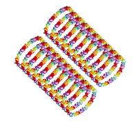 Ipetboom 20pcs Colorful Hawaiian Leis Artificial Flower Necklace Classic Luau Garland for Beach Parties Dance Events and Tropical Decorations for Costumes and Celebrations