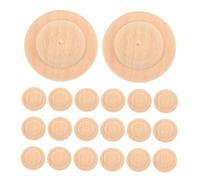 Ipetboom 20pcs DIY Unfinished Wooden Peg Doll Caps for Creative Painting and Craft Projects Lightweight Wooden Peg Hats for Encourages Imagination and Hand-Eye Coordination