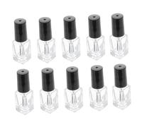 Ipetboom 20pcs Empty Glass Nail Polish Bottles Refill Containers with Brush Caps 3ml Square