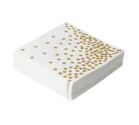 Ipetboom 20PCS Golden Dots Disposable Paper Napkins for Dinner Party Wedding Birthday Shower Unique Pattern Material Festive Tissue for Party Gatherings and Celebrations