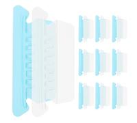 Ipetboom 20Pcs Hanging File Folder Tabs Index Dividers with Inserts, Colored Plastic Small Filing Labels for Office Documents, 2 Sets (Blue), Suitable for Hanging Folders and Filing