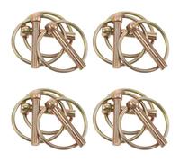 Ipetboom 20pcs Heavy Duty Lynch Pin Set 8x45mm with Ring Locking Hitch Pins for Tractor, Trailer, Lawn Mower Towing and Farm Equipment Safety