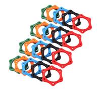 Ipetboom 20pcs Microphone Anti-Slip Rings Rubber Shockproof Gasket Bands for Handheld Wireless Microphones with Colorful Identification - Mic Skid Stopper Accessories for Karaoke and Live