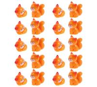 Ipetboom 20pcs Mini Fox Collectibles Statue Resin Animal Figurine for Micro Landscape Terrarium Home Decorations